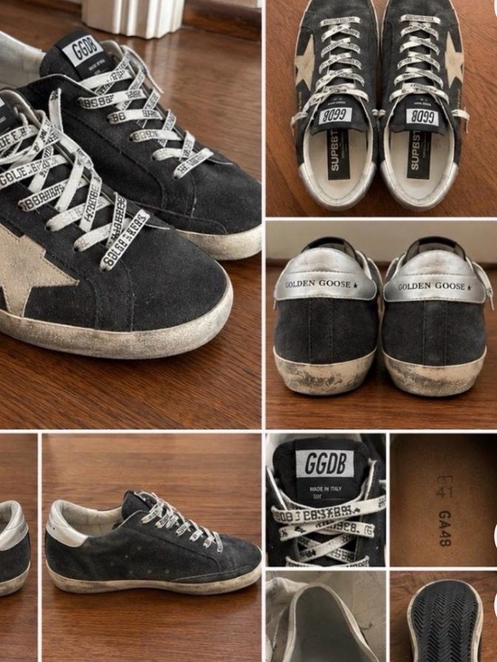 Golden Goose Shoes - Golden Goose black suede low-top sneakers with silver star